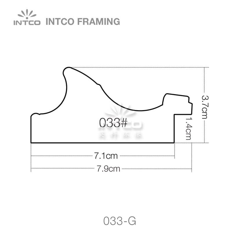 INTCO 033 series PS picture frame moulding profile