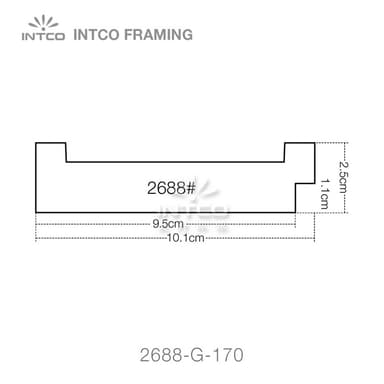 2688 series PS mirror frame moulding profile