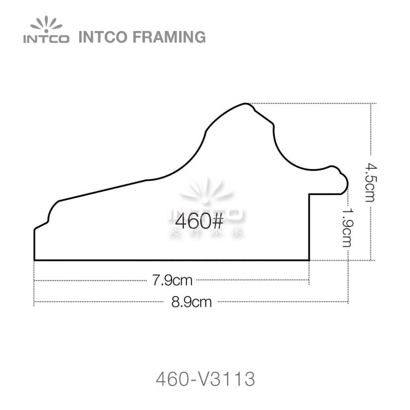 460-V3113 — 8.95cm Bronze PS Picture Frame Moulding