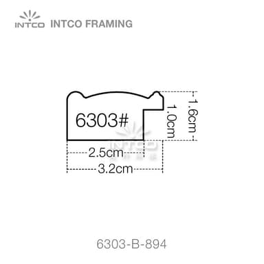 6303-B-894 — 3.2cm Natural PS Picture Frame Moulding