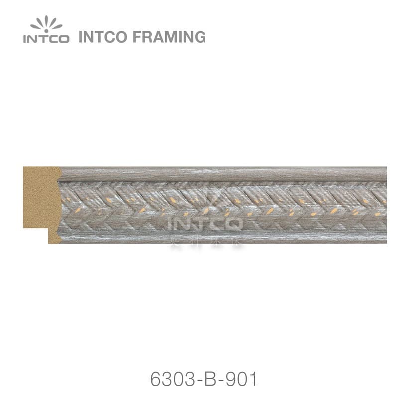 6303-B-901 — 3.2cm Silver PS Picture Frame Moulding