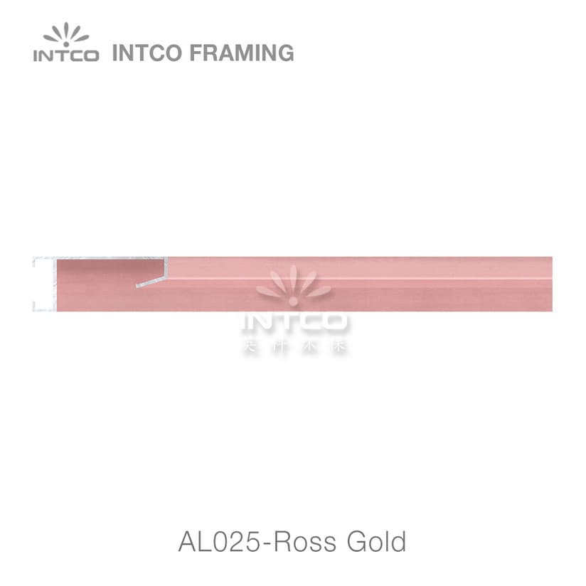 AL025-Ross Gold — 1.6cm Gold Aluminum Picture Frame Moulding