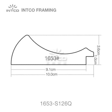 1653-S126Q — 10cm Silver PS Picture Frame Moulding