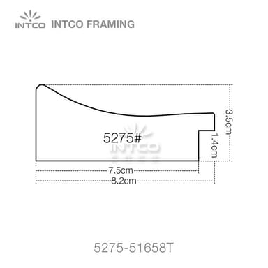 5275-51658T — 3.5cm Natural PS Picture Frame Moulding