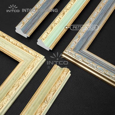 P6734 series PS patina picture frame mouldings