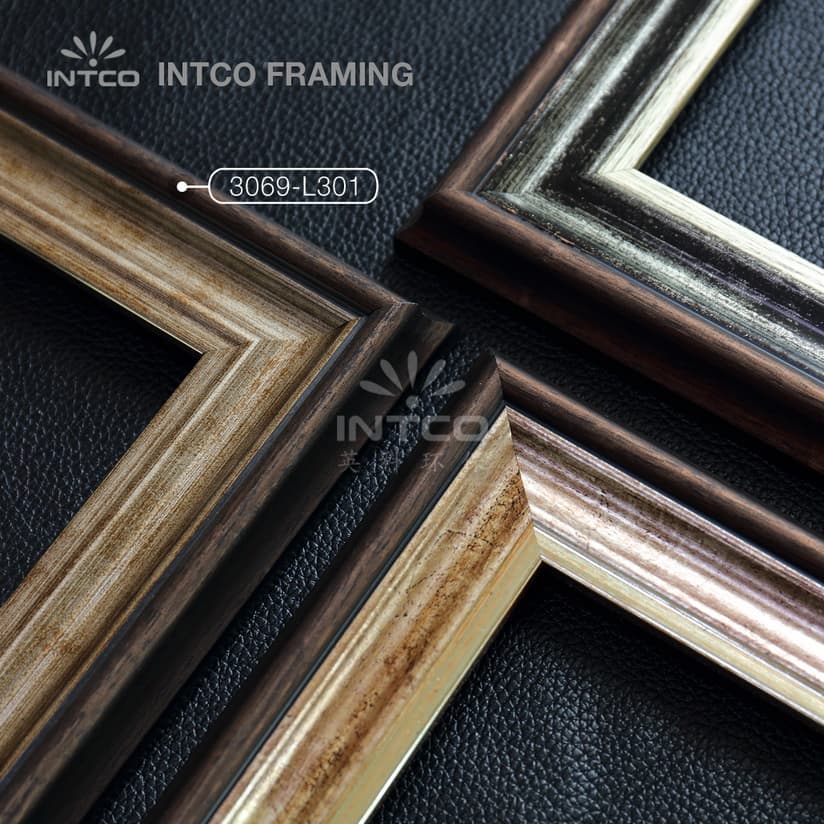 3069-L301 — 4.04cm Silver PS Picture Frame Moulding