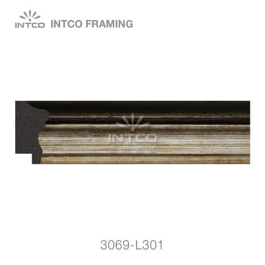 3069-L301 — 4.04cm Silver PS Picture Frame Moulding