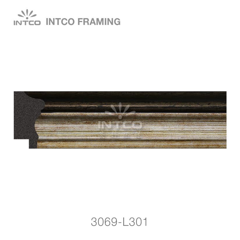 3069-L301 — 4.04cm Silver PS Picture Frame Moulding