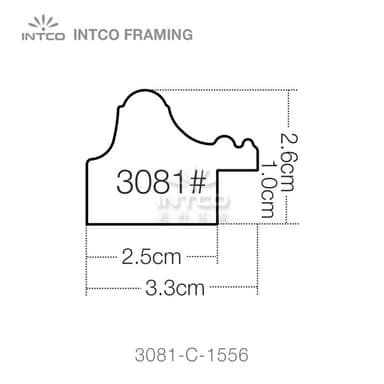 3081-C-1556 — 3.33cm Natural PS Picture Frame Moulding