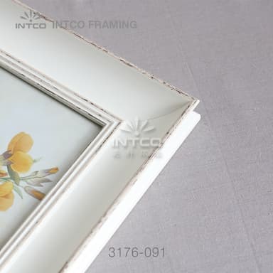 3176-091 — 6cm White PS Picture Frame Moulding