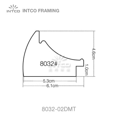 8032-02DMT — 6.1cm Natural PS Picture Frame Moulding