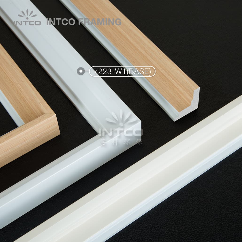 7223-W1(BASE) — 3.5cm White PS Picture Frame Moulding