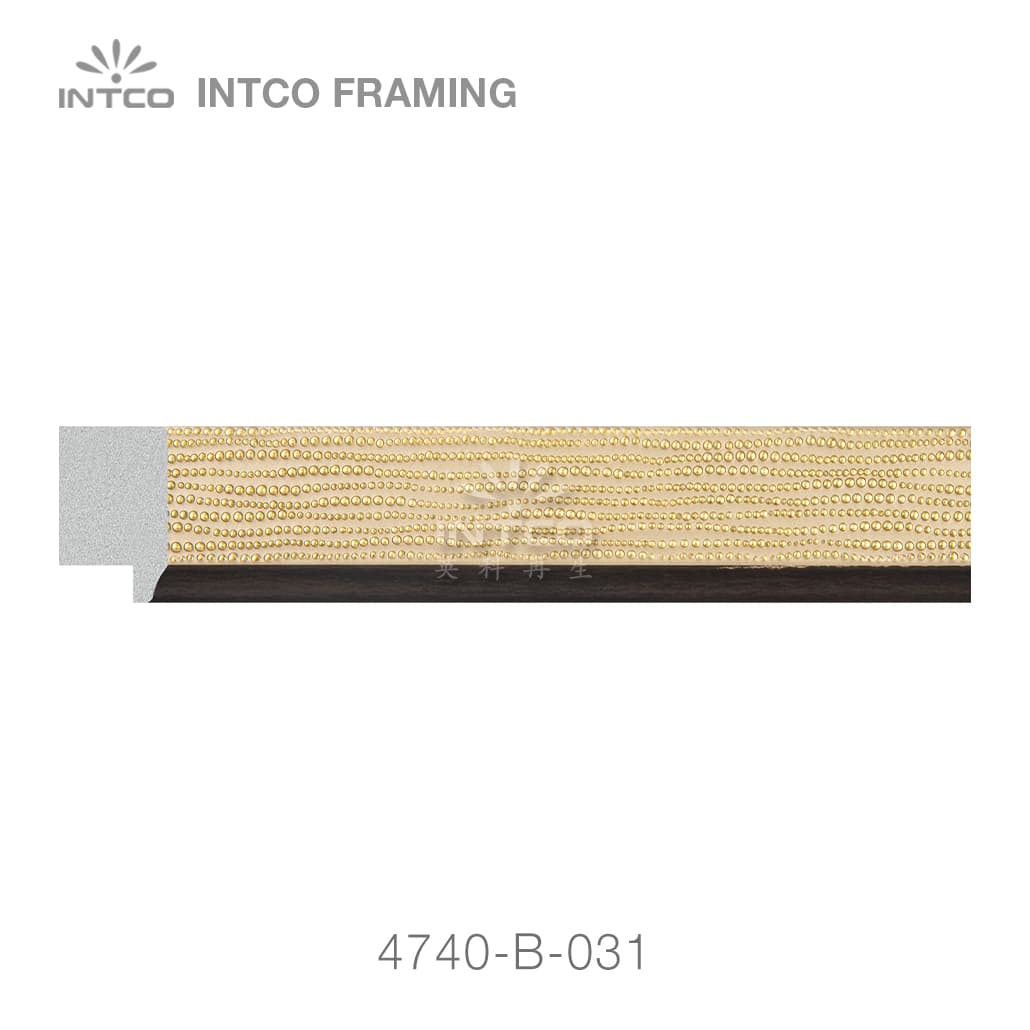 4740-B-031 — 2.9cm Gold PS Bilderrahmenleiste