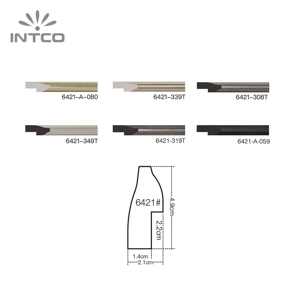 Intco picture frame moulding profiles and optional finishes