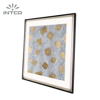 24x24in decorative abstract framed wall art