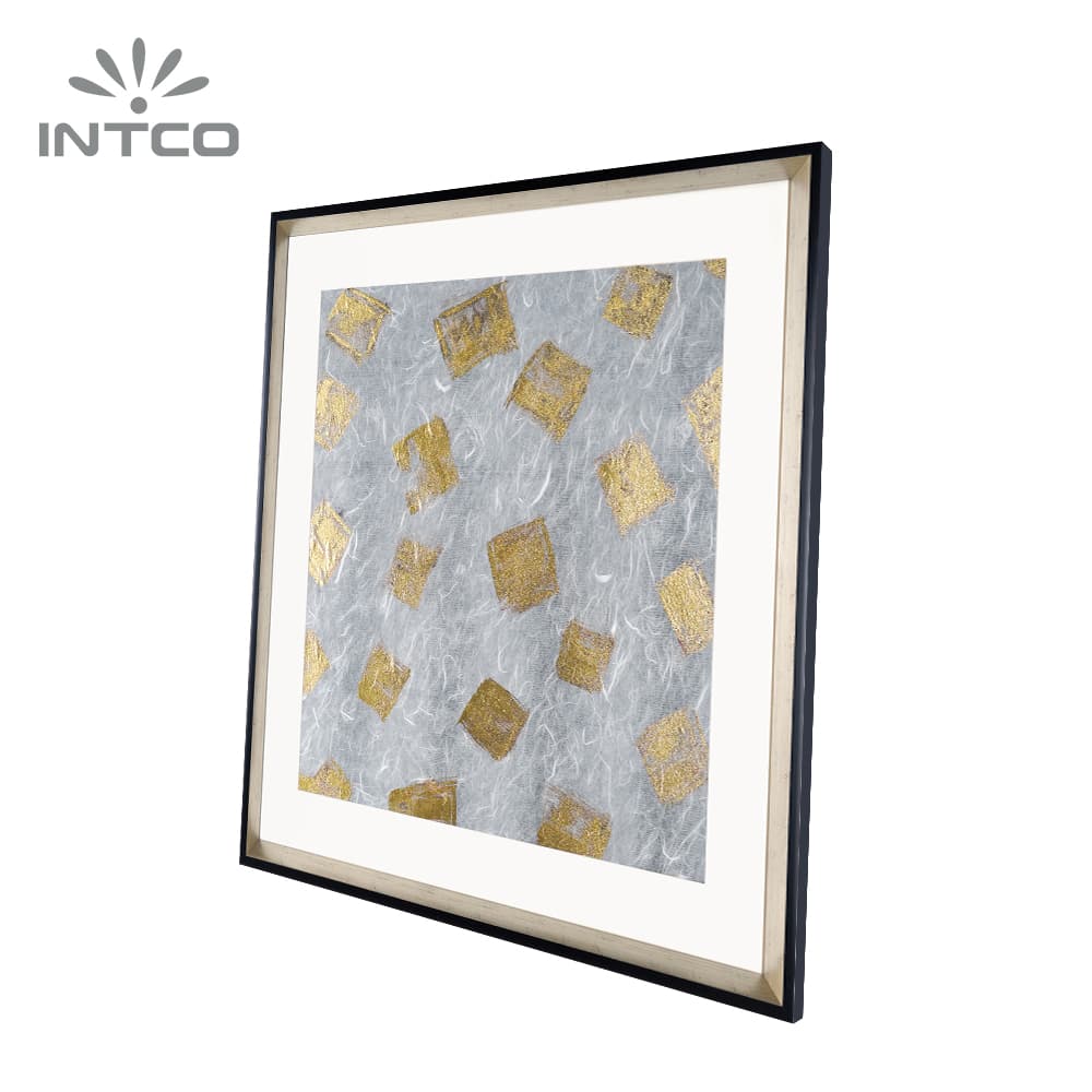 24x24in decorative abstract framed wall art