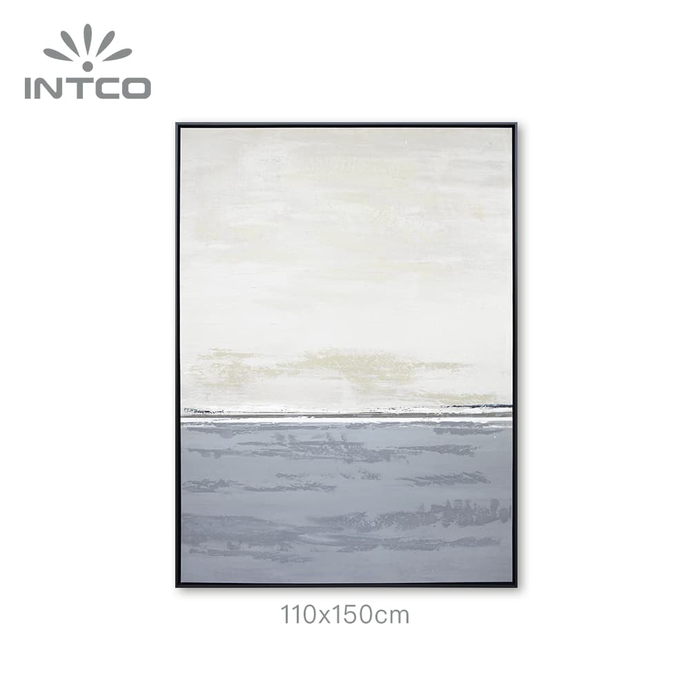 44”x60” Black Framed Abstract Art