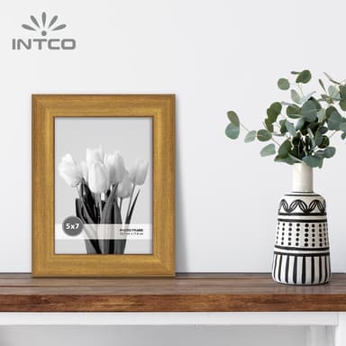 Gold tabletop picture frame moulding ideas