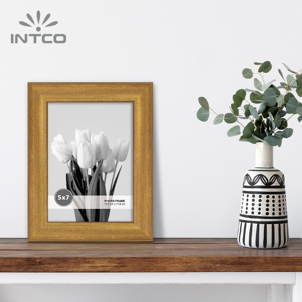 Gold tabletop picture frame moulding ideas