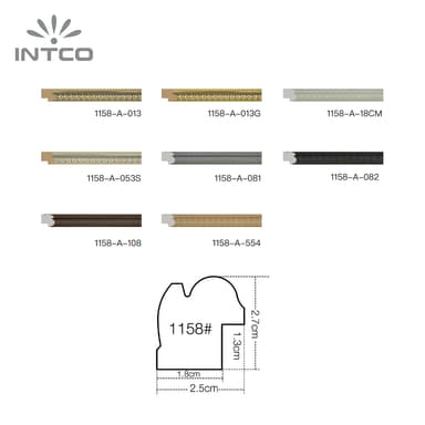 Intco picture frame moulding specifications and optional finishes