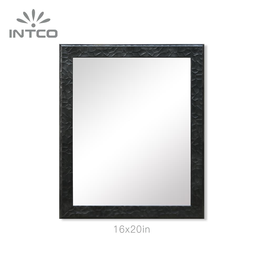 16x20in black modern decorative wall mirror