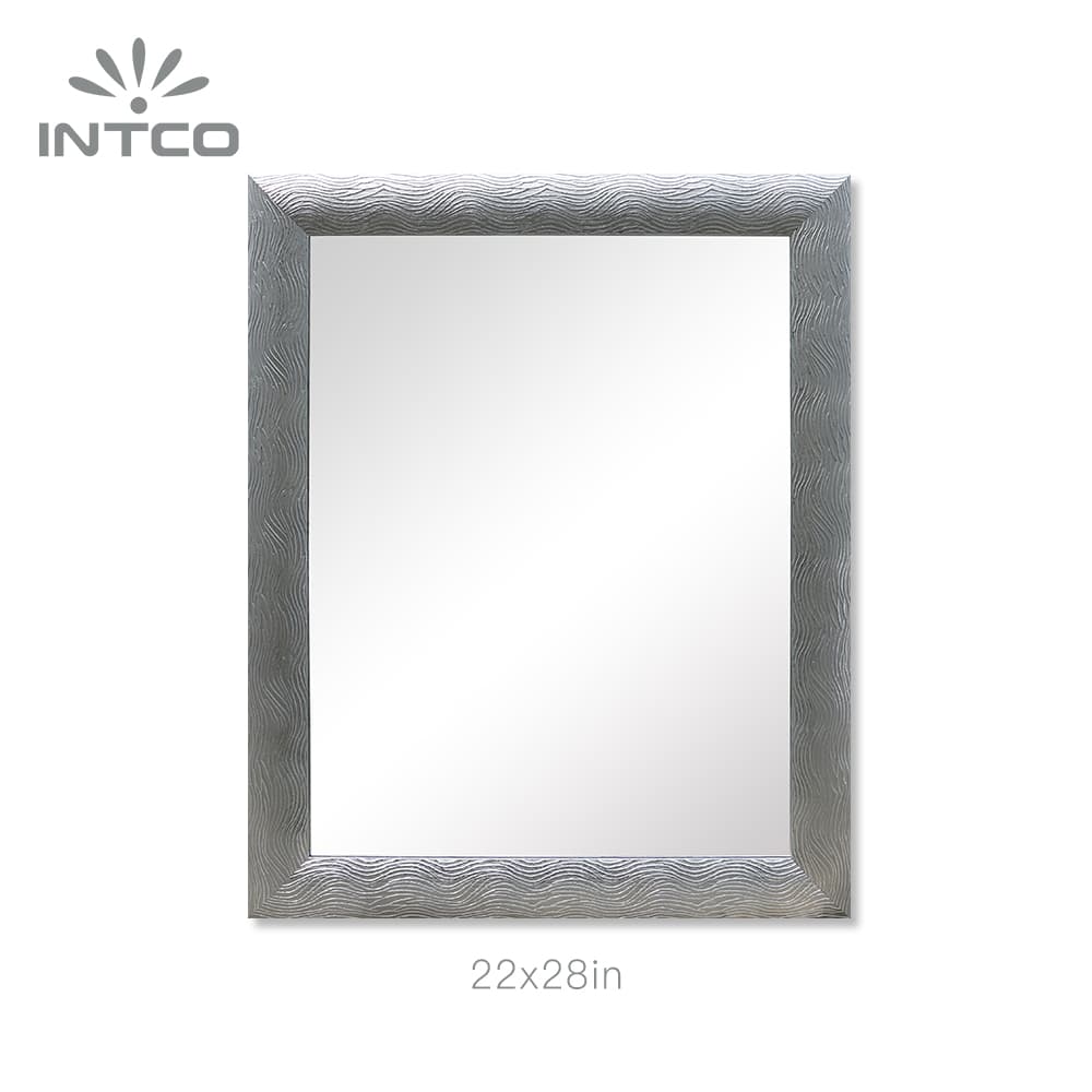22”x28” Silver Ripple Wall Mirror