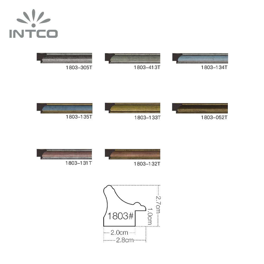 Intco picture frame mouldings specifications & optional finishes