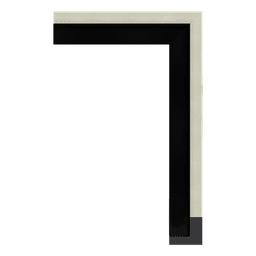 Ps Picture Frame Moulding,454-S126A,4.44W BLACK Picture Frame Moulding