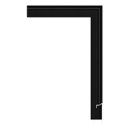 Aluminum Picture Frame Moulding,AL024-BB,2.2W BLACK Picture Frame Moulding