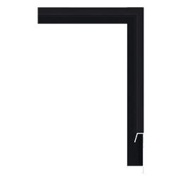 Aluminum Picture Frame Moulding,AL025-BB,1.6W BLACK Picture Frame Moulding