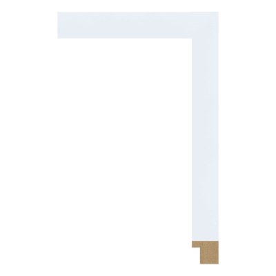 M0050-MW-H17 — 2.3cm Weiß MDF Bilderrahmenleiste