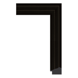 Ps Picture Frame Moulding,1215-06,4.81W BLACK Picture Frame Moulding