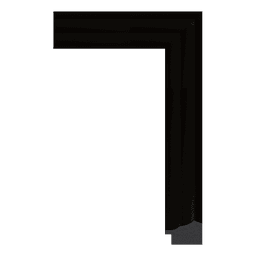 Ps Picture Frame Moulding,1215-A1007,4.81W BLACK Picture Frame Moulding