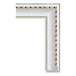 Ps Picture Frame Moulding,2379-A-1067G(ZY),8.05W WHITE Picture Frame Moulding
