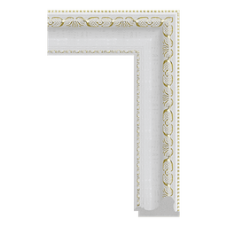 Ps Picture Frame Moulding,2379-B-1067G(ZY),8.05W WHITE Picture Frame Moulding