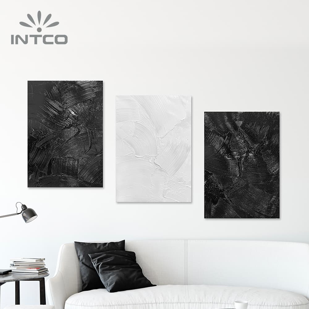 24”x32” Abstract Hand Painted Canvas Art Set of 3
