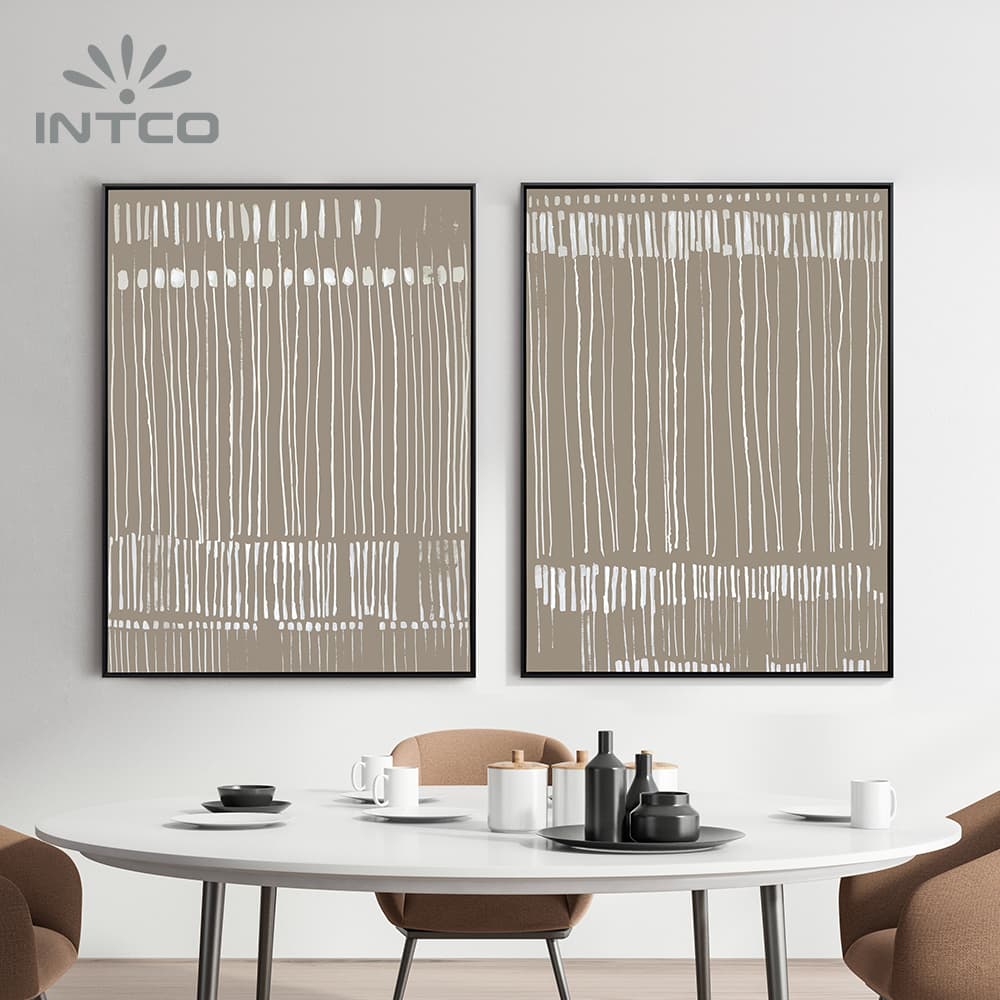 44”x60” Abstract Line Framed Art