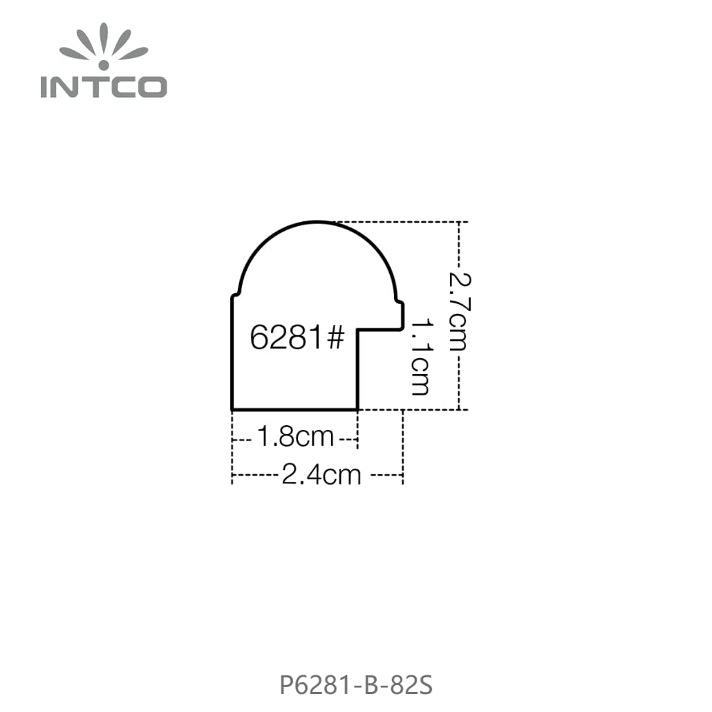 P6281-B-82S — 2.4cm Silber PS Bilderrahmenleiste