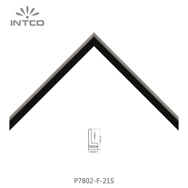 P7802-F-21S — 2.3cm Silber PS Bilderrahmenleiste