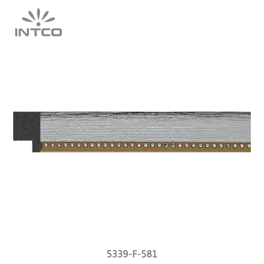 5339-F-581 — 2.05cm Silber PS Bilderrahmenleiste