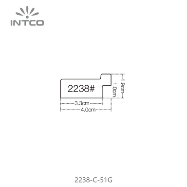 2238-C-51G — 4cm Multicolore PS Baguette d'Encadrement
