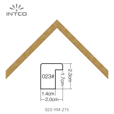 023-YM-215 — 1.95cm Dourado PS Moldura para Quadro