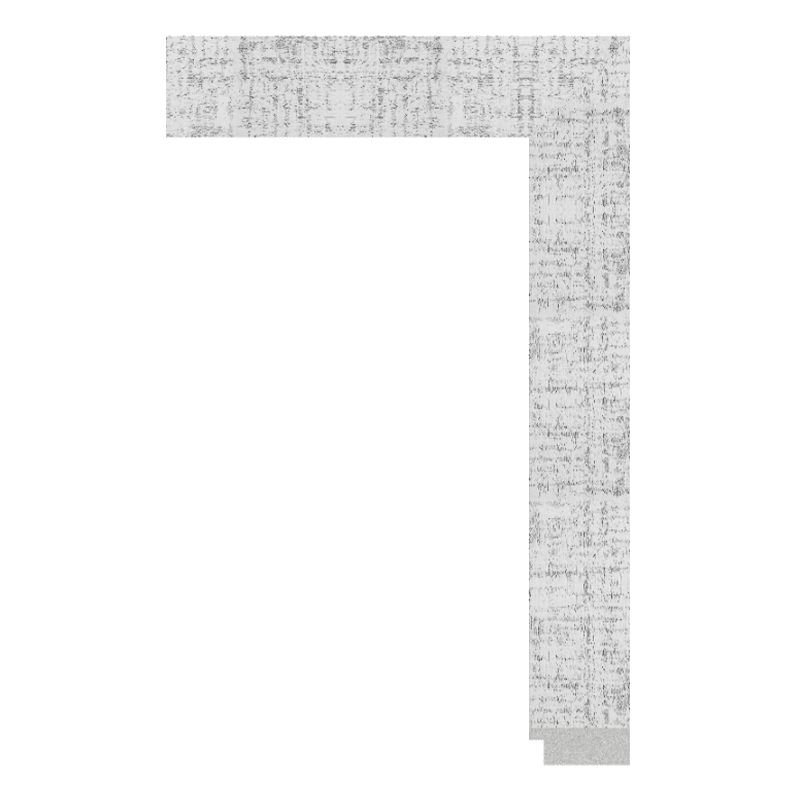1014-ZF-638 — 4.06cm Weiß PS Bilderrahmenleiste