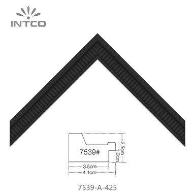 7539-A-425 — 4.1cm Schwarz PS Bilderrahmenleiste