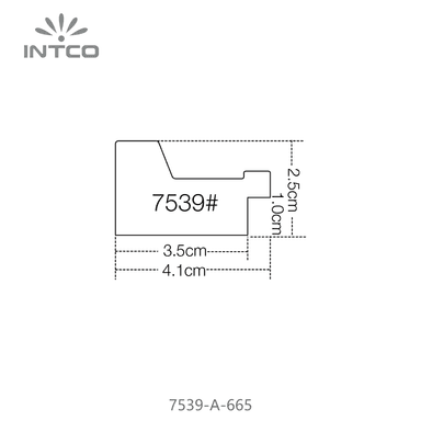 7539-A-665 — 4.1cm Blanc PS Baguette d'Encadrement