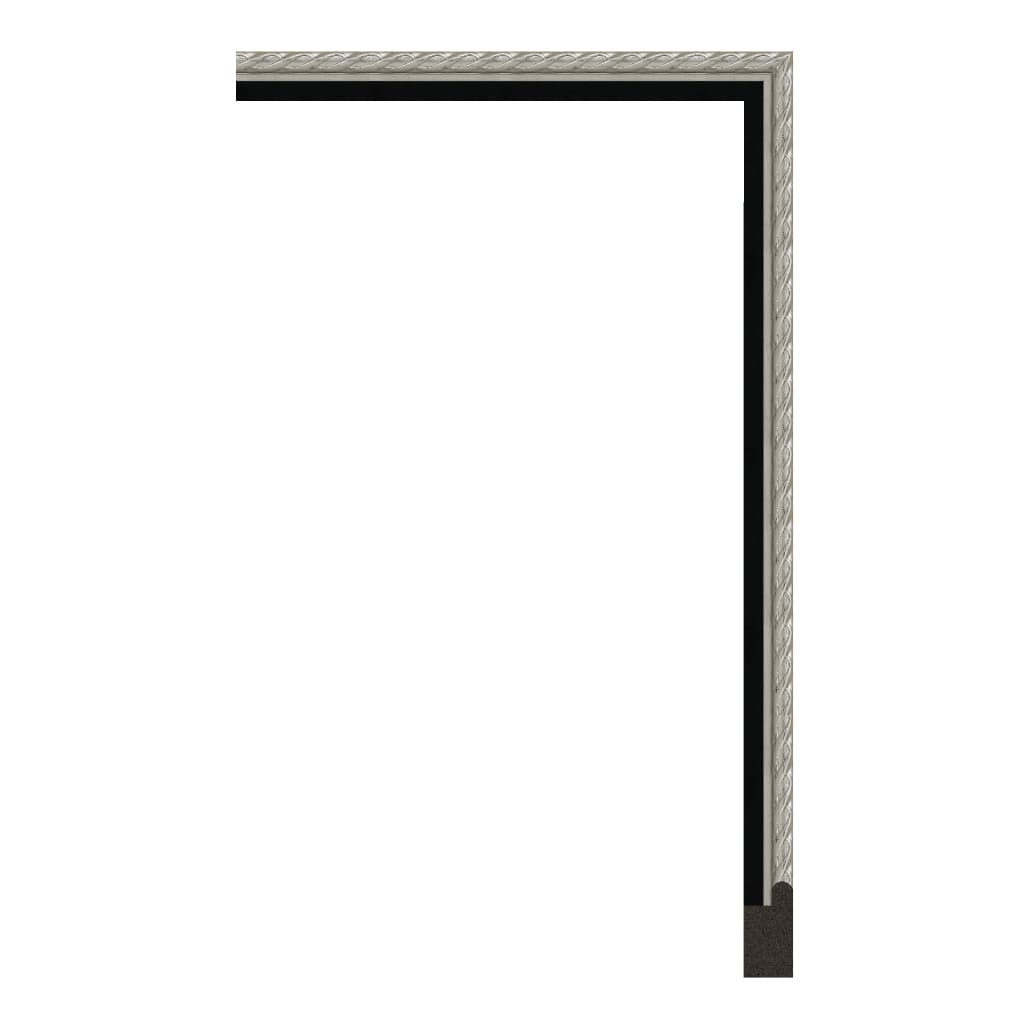 4091-E-01S(SQ) — 2.1cm Silber PS Bilderrahmenleiste