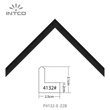 P4132-E-22B — 2.5cm Noir PS Baguette d'Encadrement