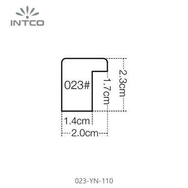 023-YN-110 — 1.95cm Gold PS Bilderrahmenleiste