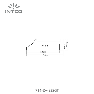 714-ZA-932GT — 8cm PS Bilderrahmenleiste