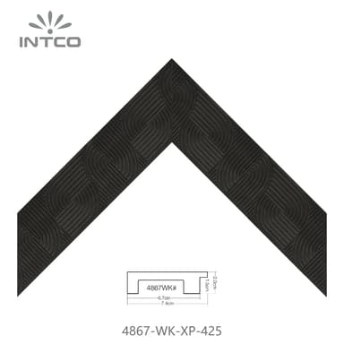4867-WK-XP-425 — 7.4cm Preto PS Moldura para Quadro